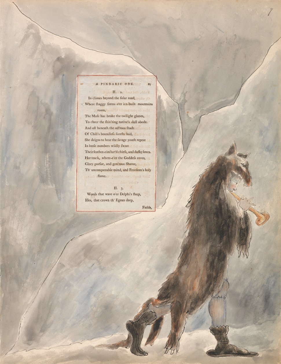Básně Thomase Graye, Design 47, The Progress of Poesy. od William Blake