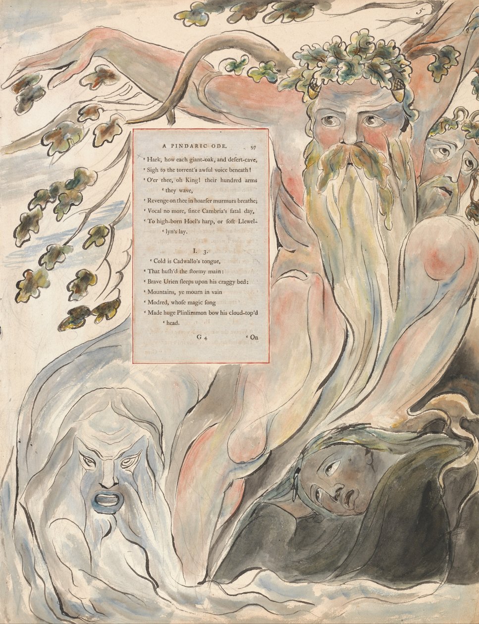 Básně Thomase Graye, Design 57, The Bard. od William Blake