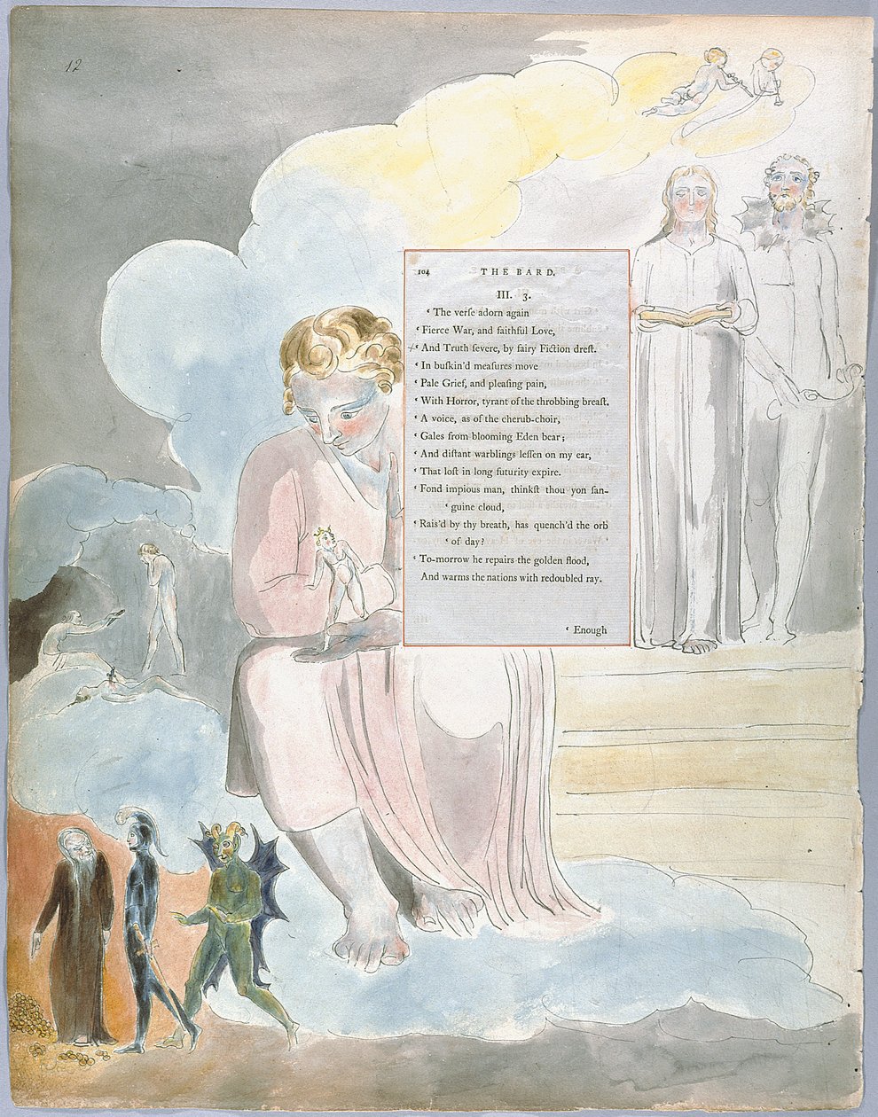 Básně Thomase Graye, Design 64 The Bard 12 od William Blake