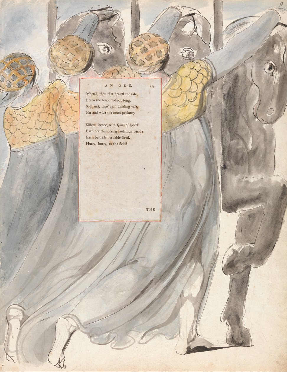 Básně Thomase Graye, Design 75, The Fatal Sisters. od William Blake