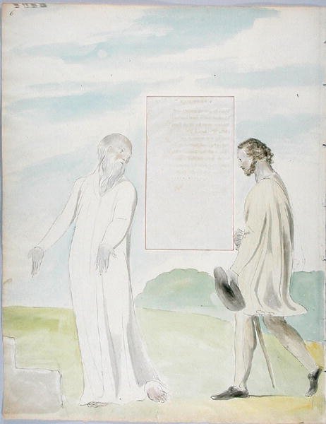 The Triumphs of Owen, design 92 z The Poems of Thomas Gray, 1797-98 (wc s perem a inkoustem na papíře) od William Blake