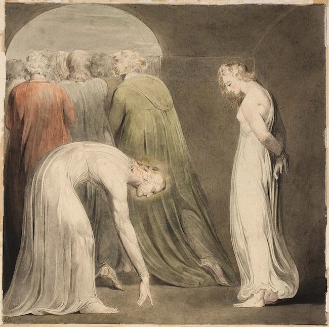 Žena vzatá v cizoložství od William Blake