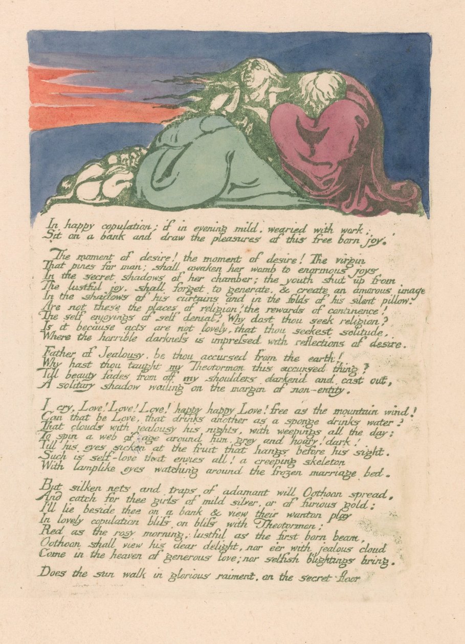 Visions of the Daughters of Albion, Plate 10, od William Blake
