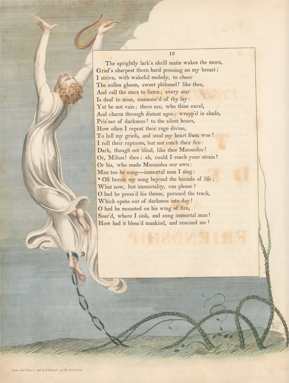 Myšlenky na noční noc, Strana 16, Často praskne mou píseň za hranicemi života od William Blake