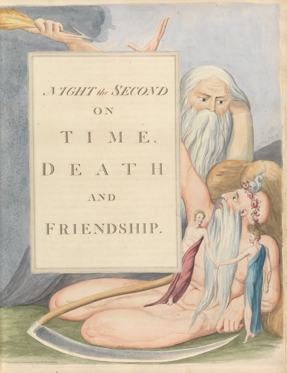 Myšlenky na Youngs Night, Strana 17, Night the Second, On Time, Death and Friendship. od William Blake