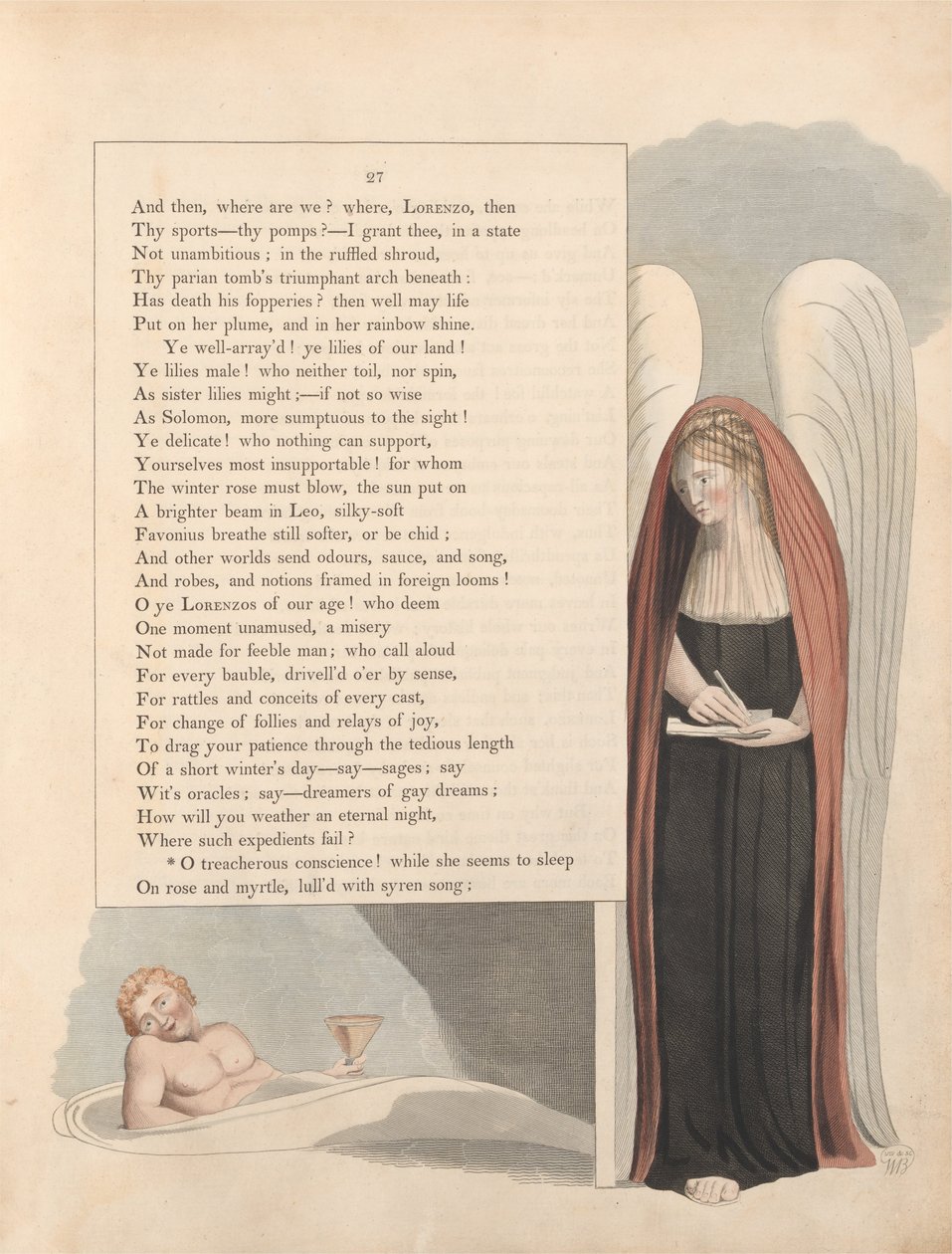 Myšlenky na mladou noc, Strana 27, Zrádného svědomí! od William Blake