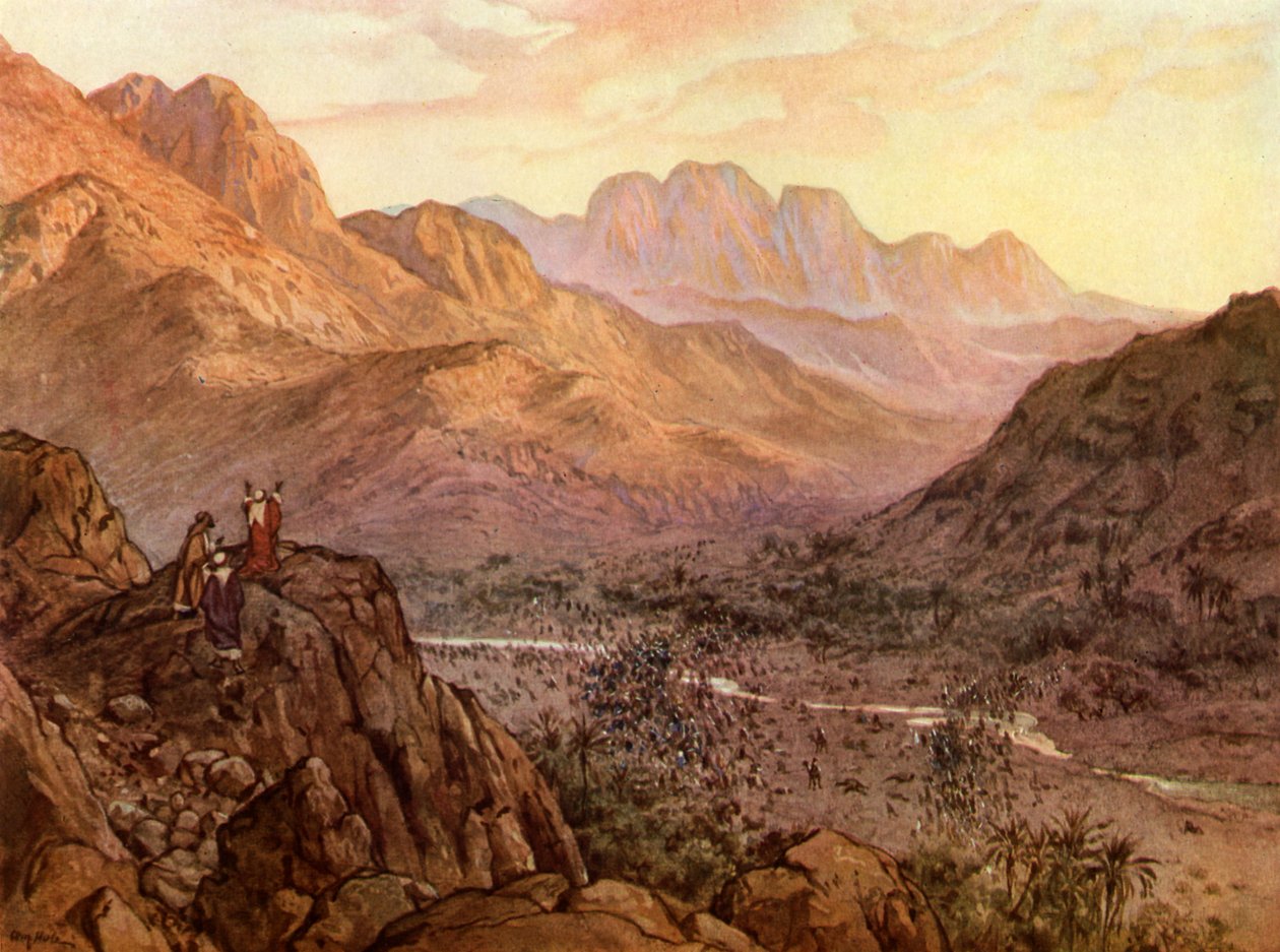 Bitva o Rephidim, Exodus - Bible od William Brassey Hole