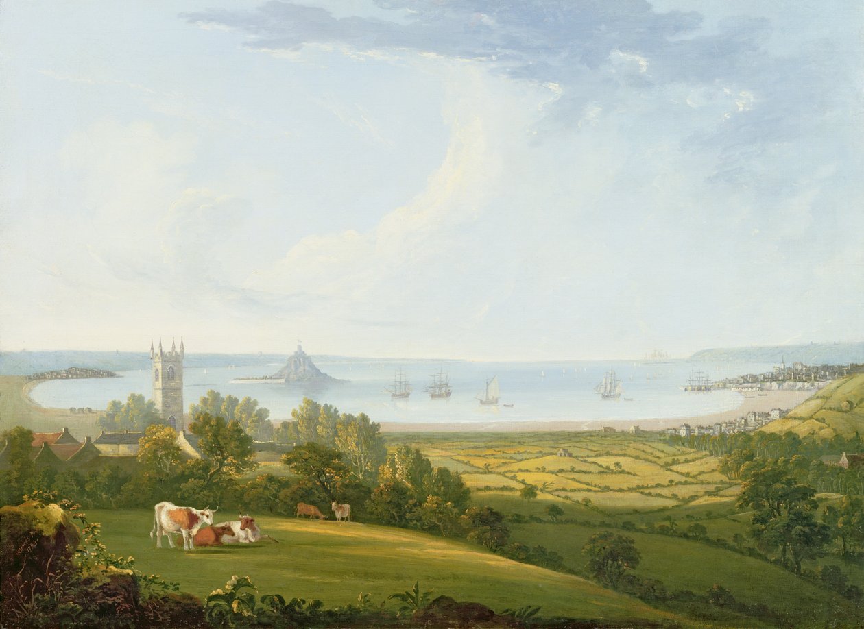 Mounts Bay z Ludgvanu, 1790 od William Brooks