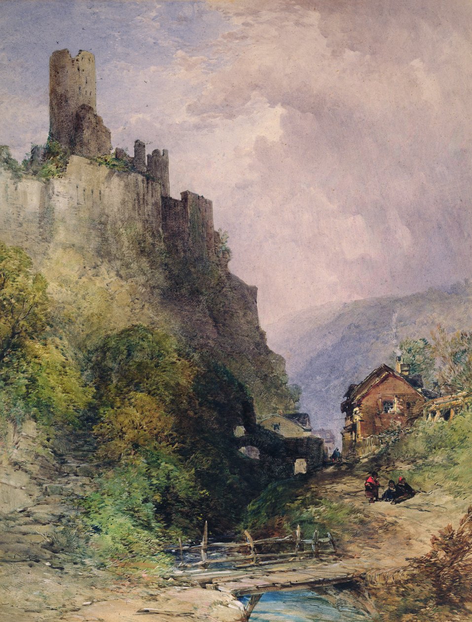 Hrad Katz na Rýně od William Callow