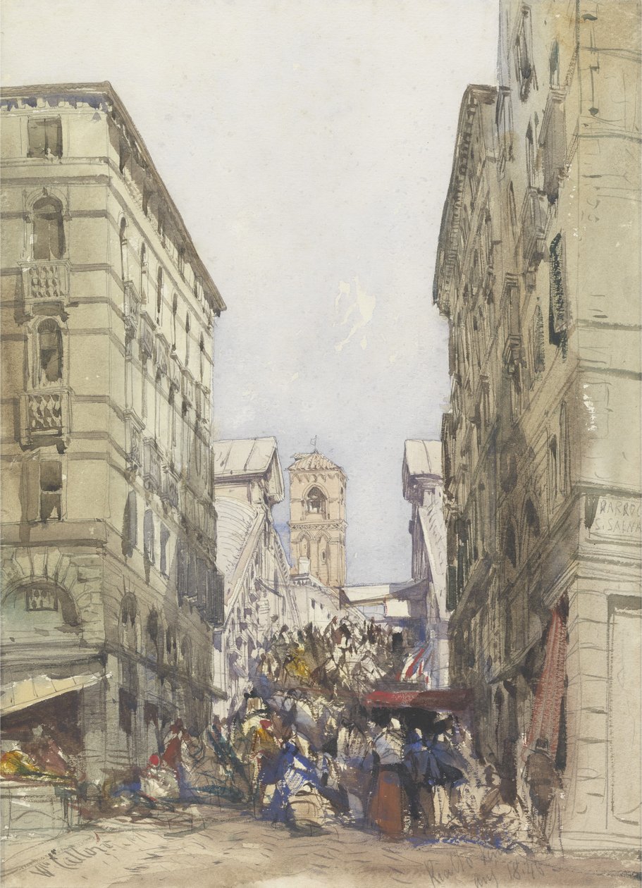 Rialto, srpen 1846 od William Callow