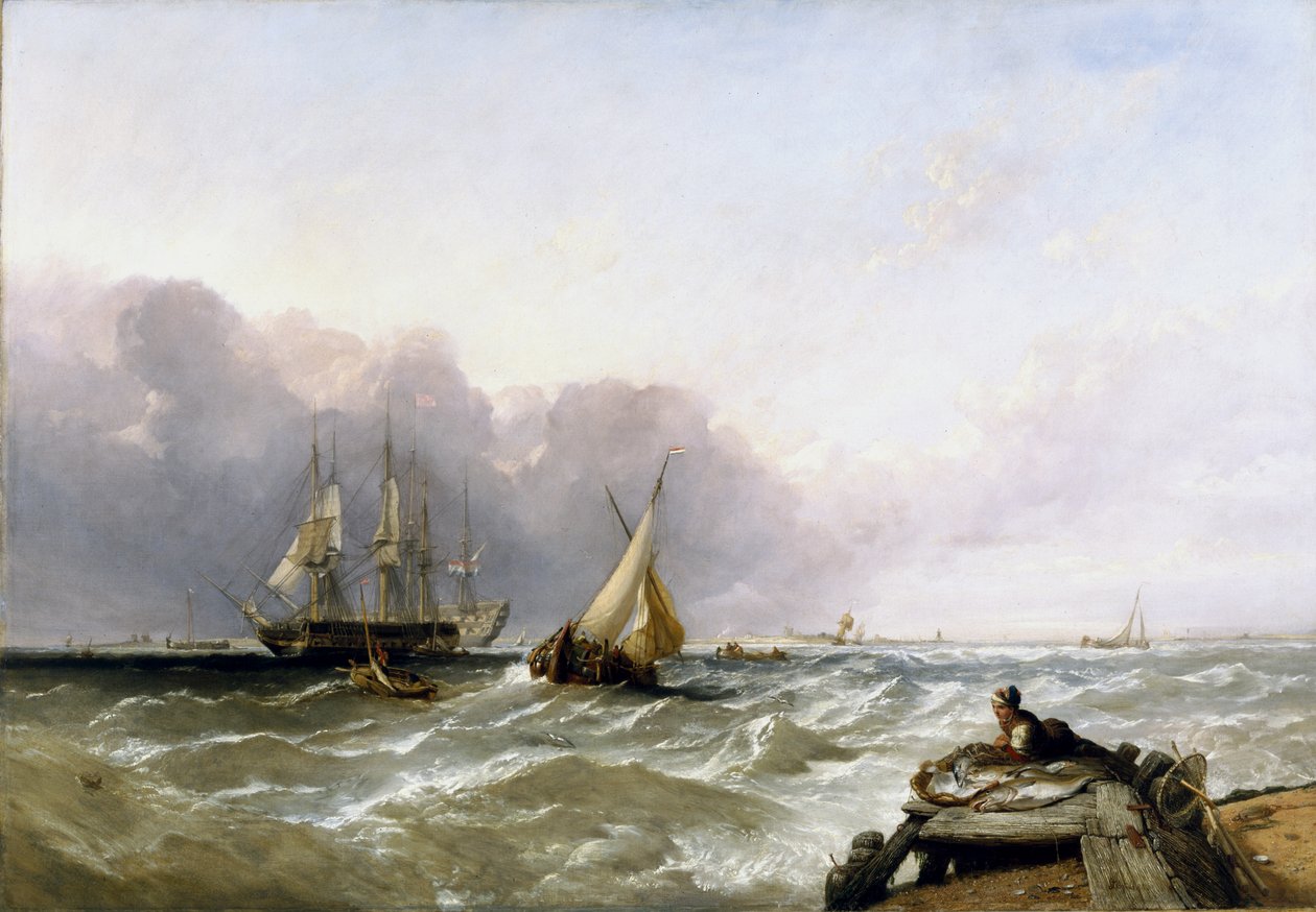 Přeprava z holandského pobřeží, kolem roku 1830 od Clarkson Frederick Stanfield
