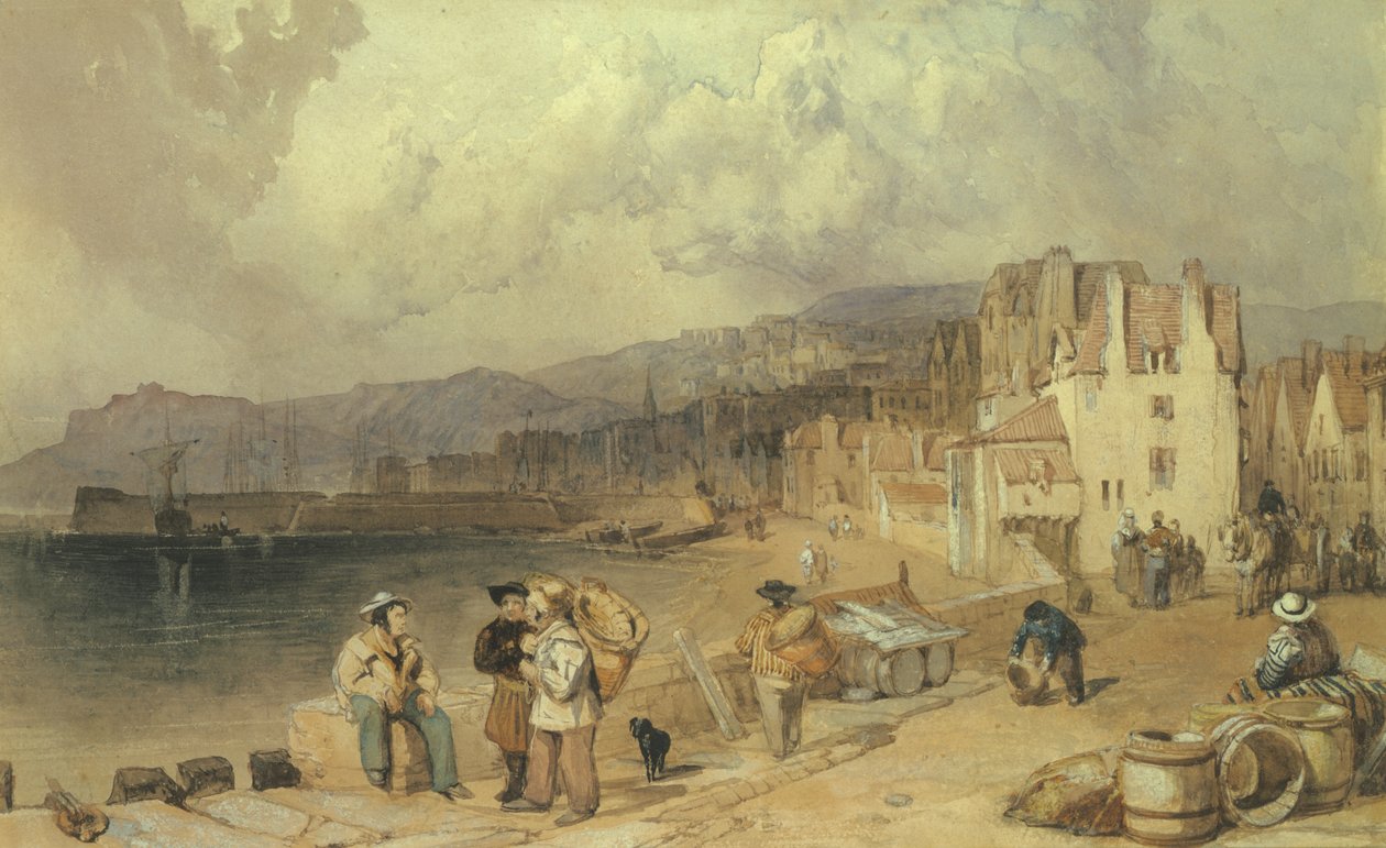 St. Peters Port, Guernsey (wc na papíře) od Clarkson Frederick Stanfield