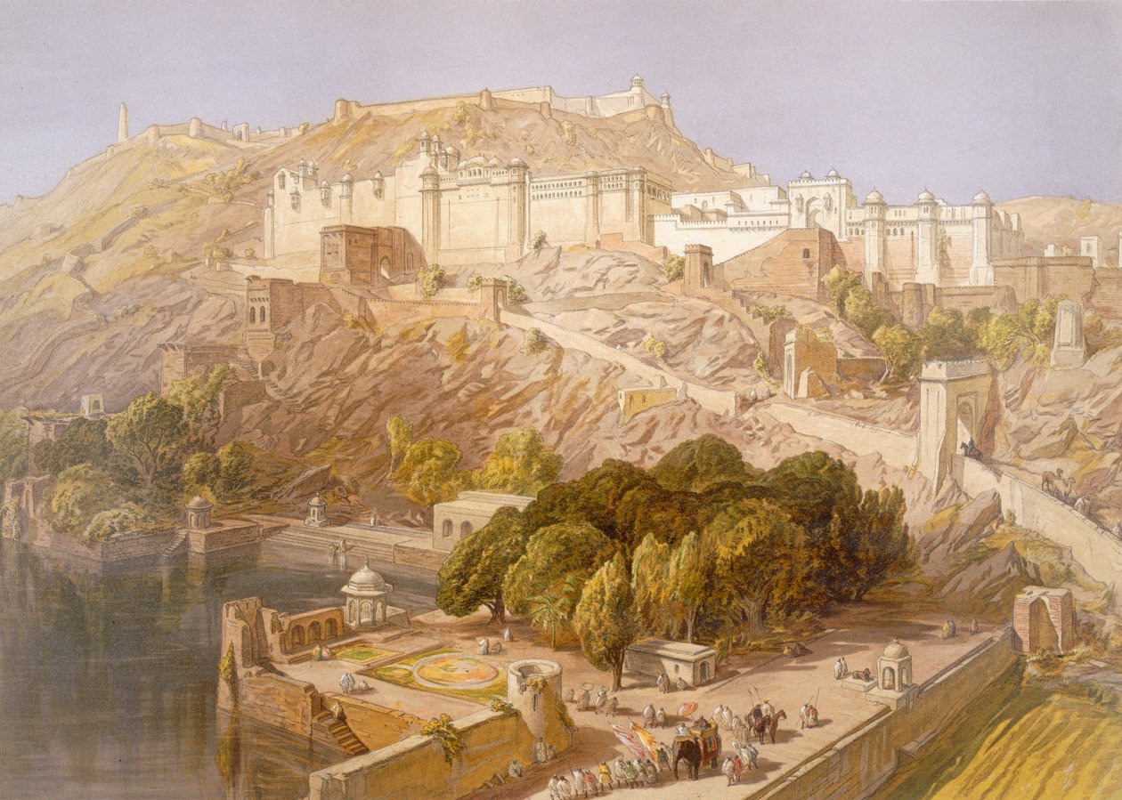 Ambair, z ‚Indie starověké a moderní‘, 1867 od William Crimea Simpson