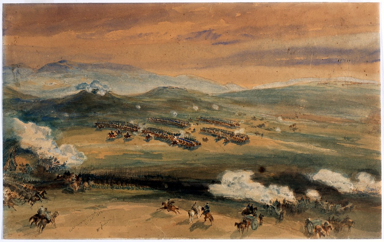 Poplatek lehké brigády v bitvě u Balaclavy, 1854 od William Crimea Simpson