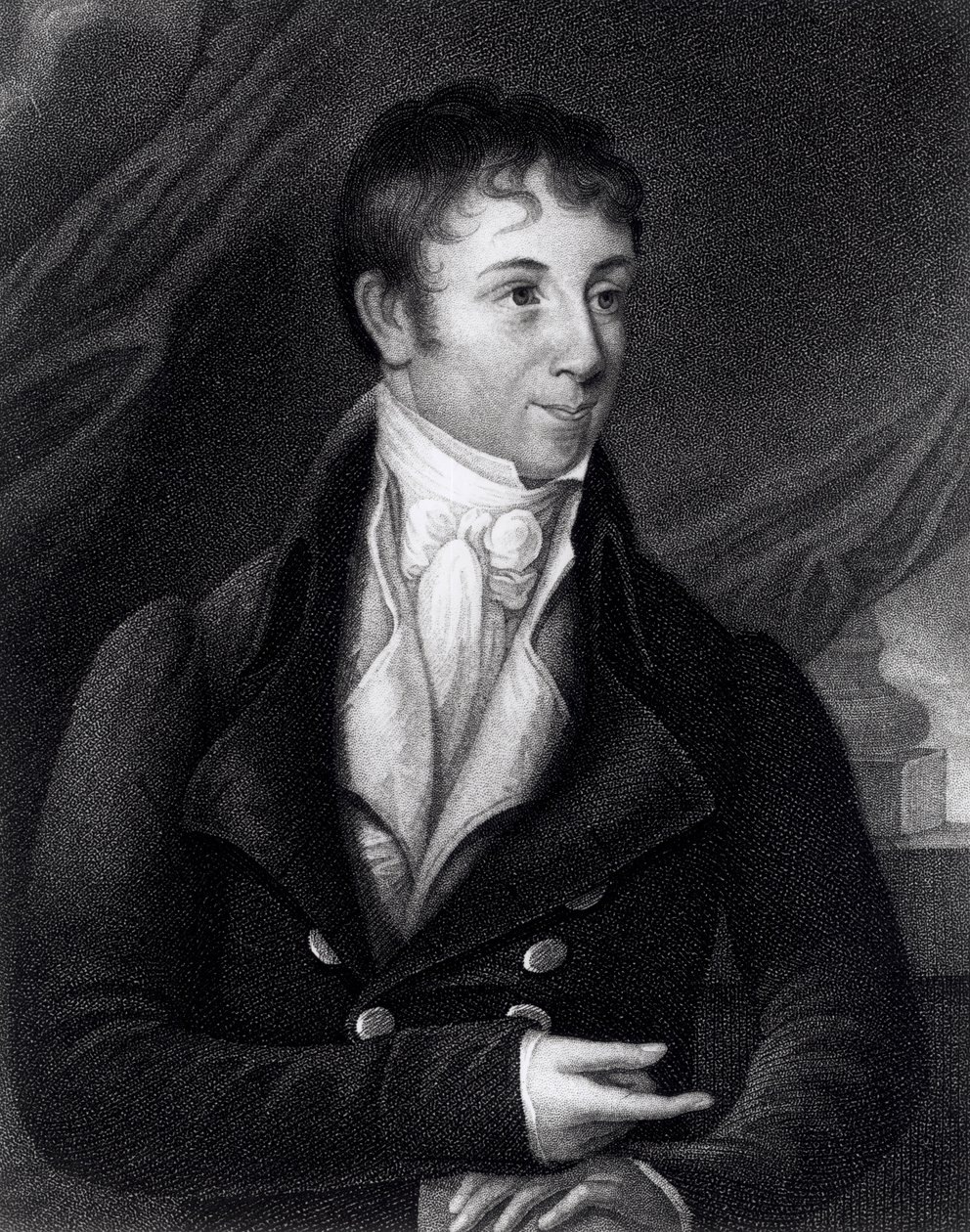 Charles Brockden Brown (1771-1810), rytina Johna B. Forresta (1814-70) z miniatury, 1805 od William Dunlap