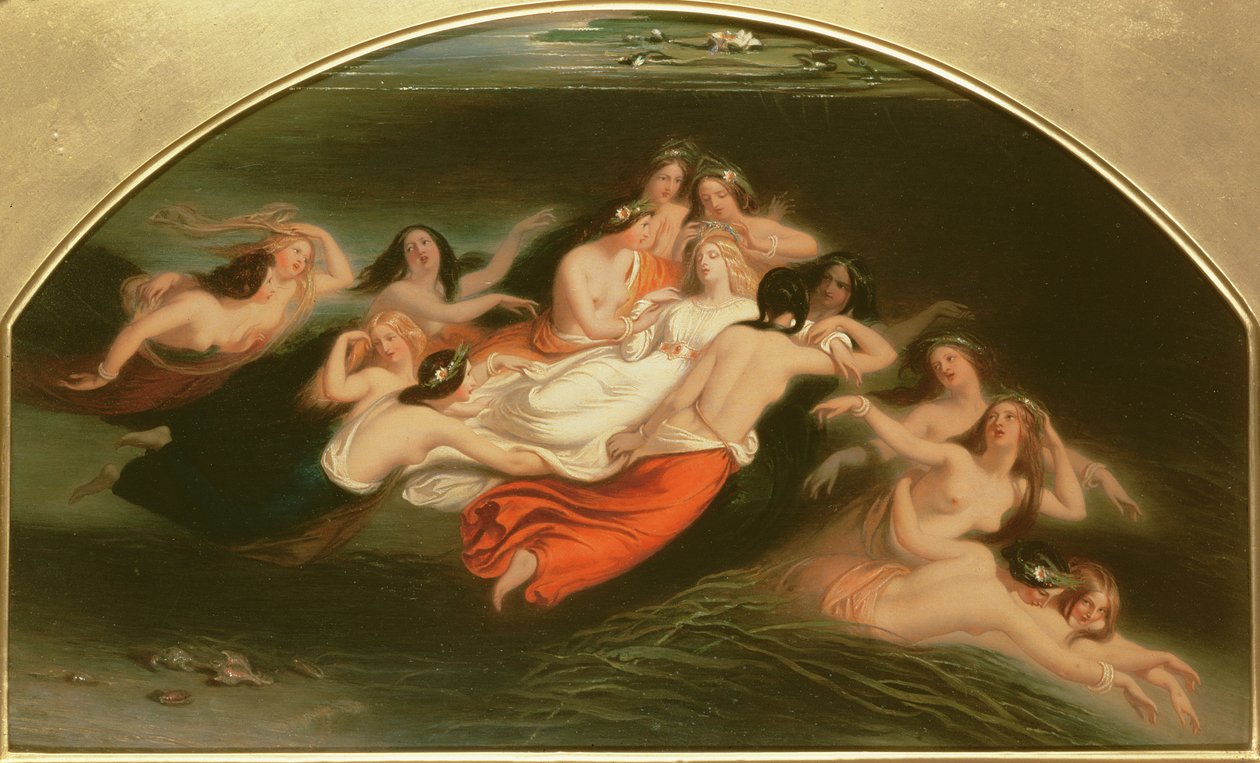 Sabrina a nymfy, 1845 od William Edward Frost