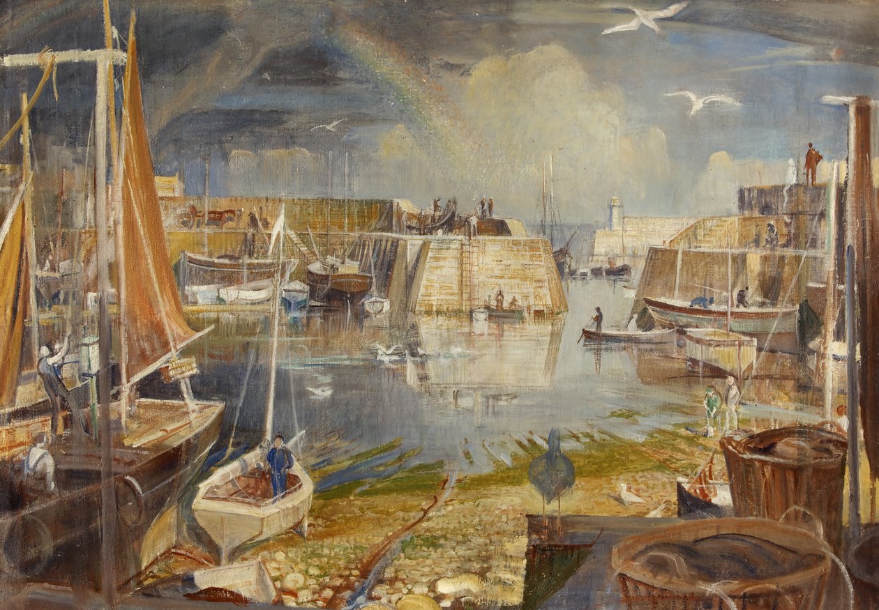 Mevagissey Quay, Cornwall od William Edward Wigley