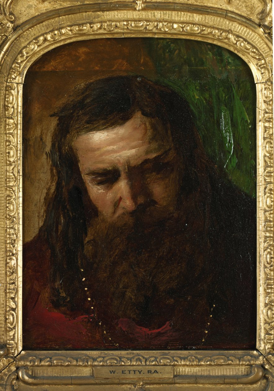 Portrét muže (olej na papíře položený na panelu) od William Etty