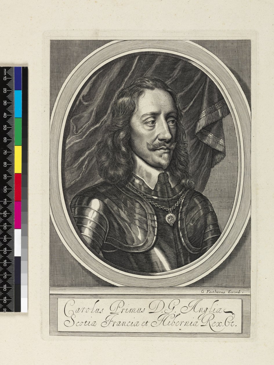 Portrét Karla I., 1658 od William Faithorne