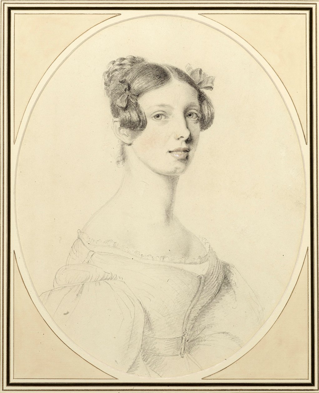 Portrét dámy, cca 1830 (wc na papíře) od William Foy