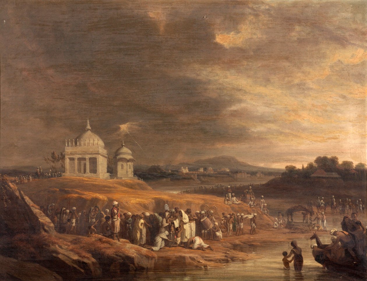 Indická krajina s pohřbem od William Frederick Witherington