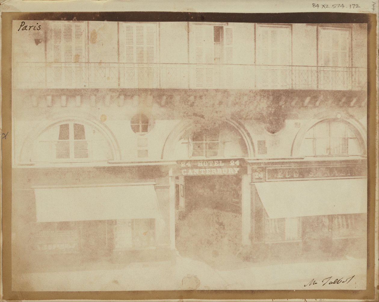 Hotel Canterbury, Paříž. od William Henry Fox Talbot