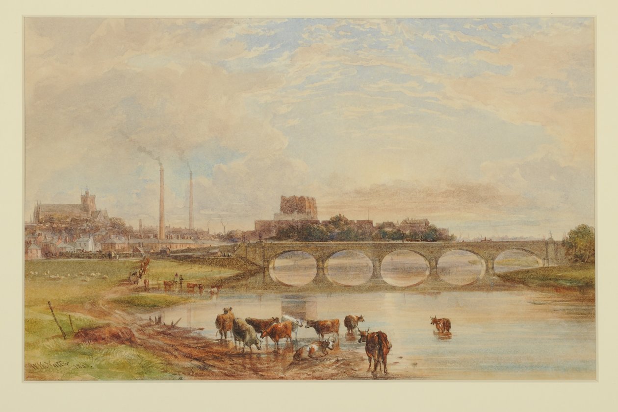 Carlisle from the Sands, 1868 (wc na papíře) od William Henry Nutter