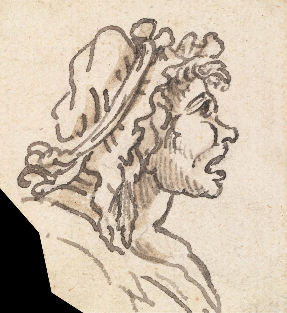 Groteskní mužská hlava od William Hogarth
