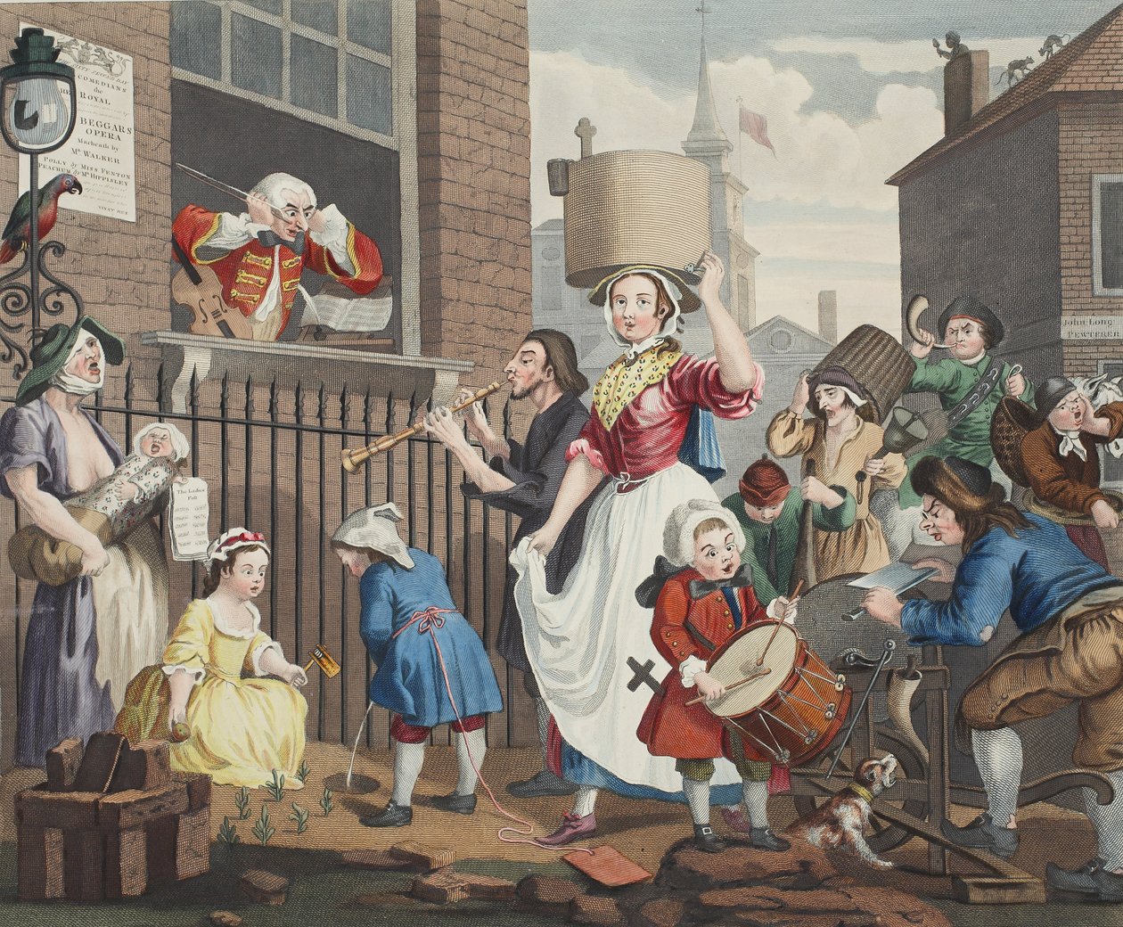 Rozzuřený hudebník, ilustrace z 