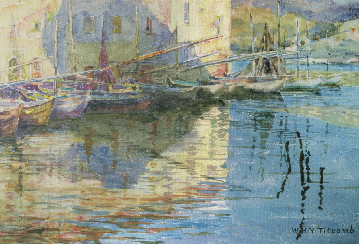 Lodě v Benátkách (wc na papíře) od William Holt Yates Titcomb