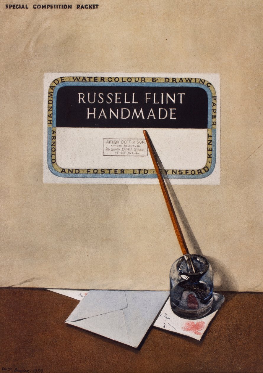 Trompe l? Oeil, 1939 (inkoust & wc na papíře) od William Inglis