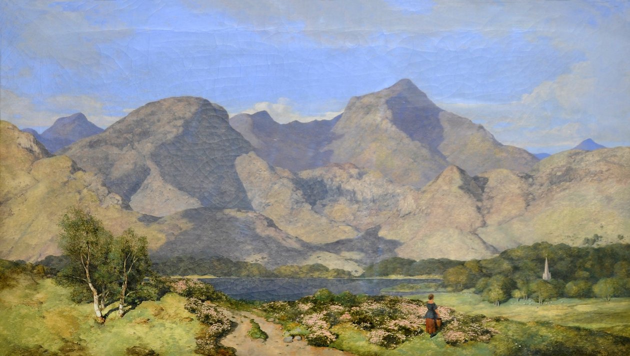 Catbells a Causey Pike, Derwentwater, 1854 od William James Blacklock