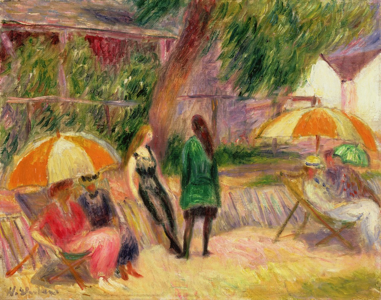Pláž s figurami, kolem roku 1915 od William James Glackens