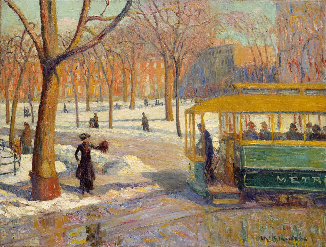 Zelené auto, 1910 od William James Glackens