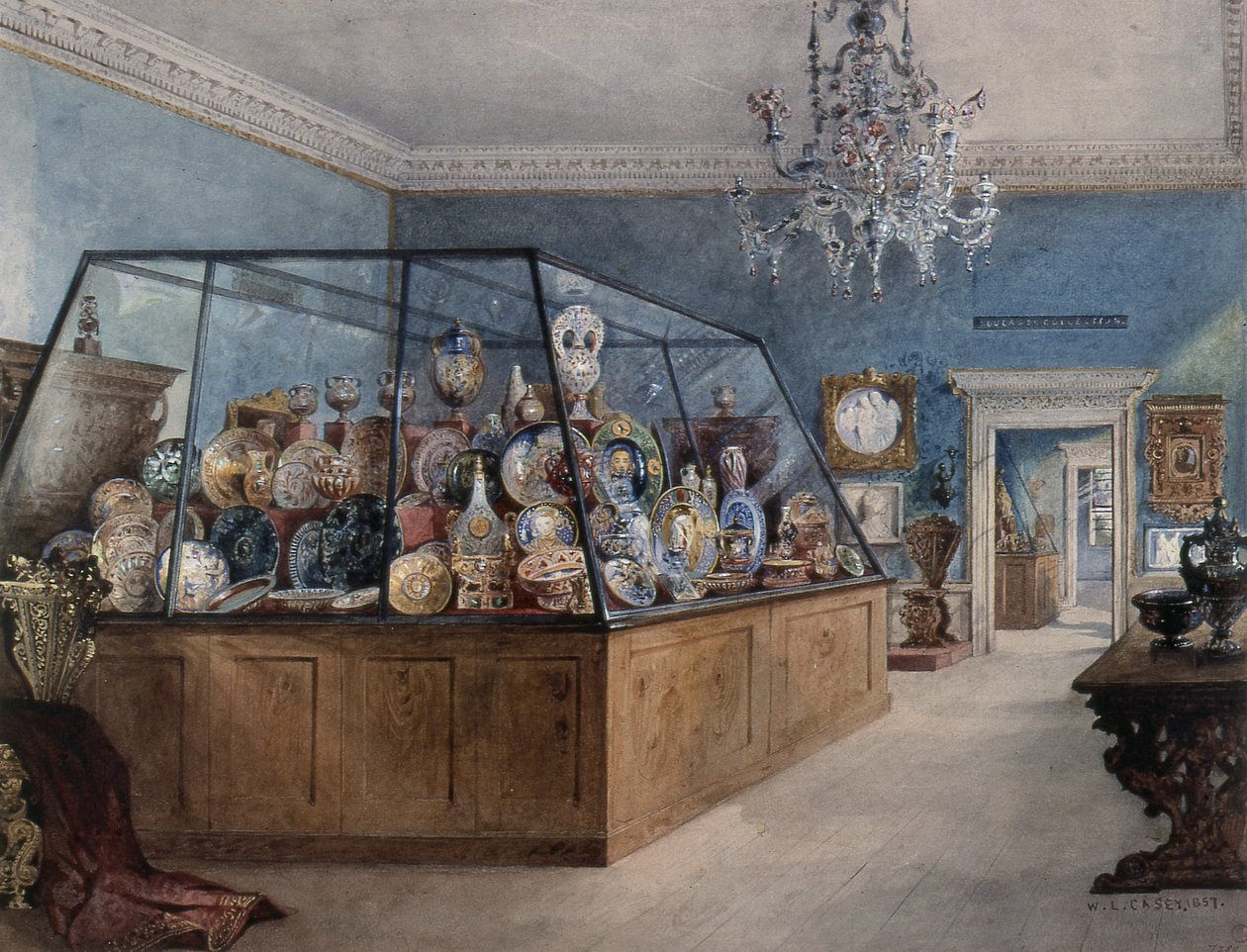 Marlborough House: Druhá místnost (kresba) od William Linnaeus Casey