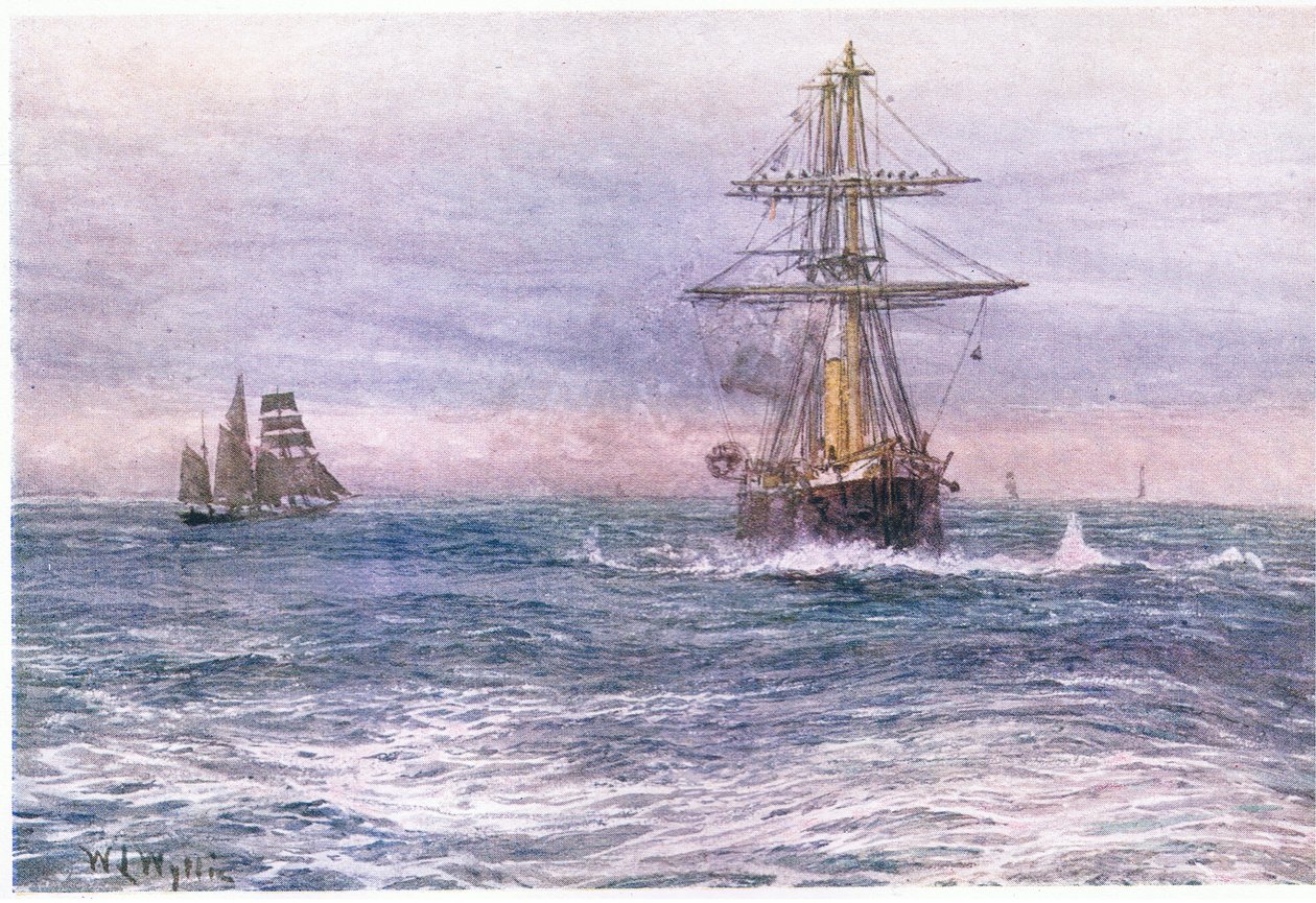 Starý "Invincible" 1872, 1915 od William Lionel Wyllie