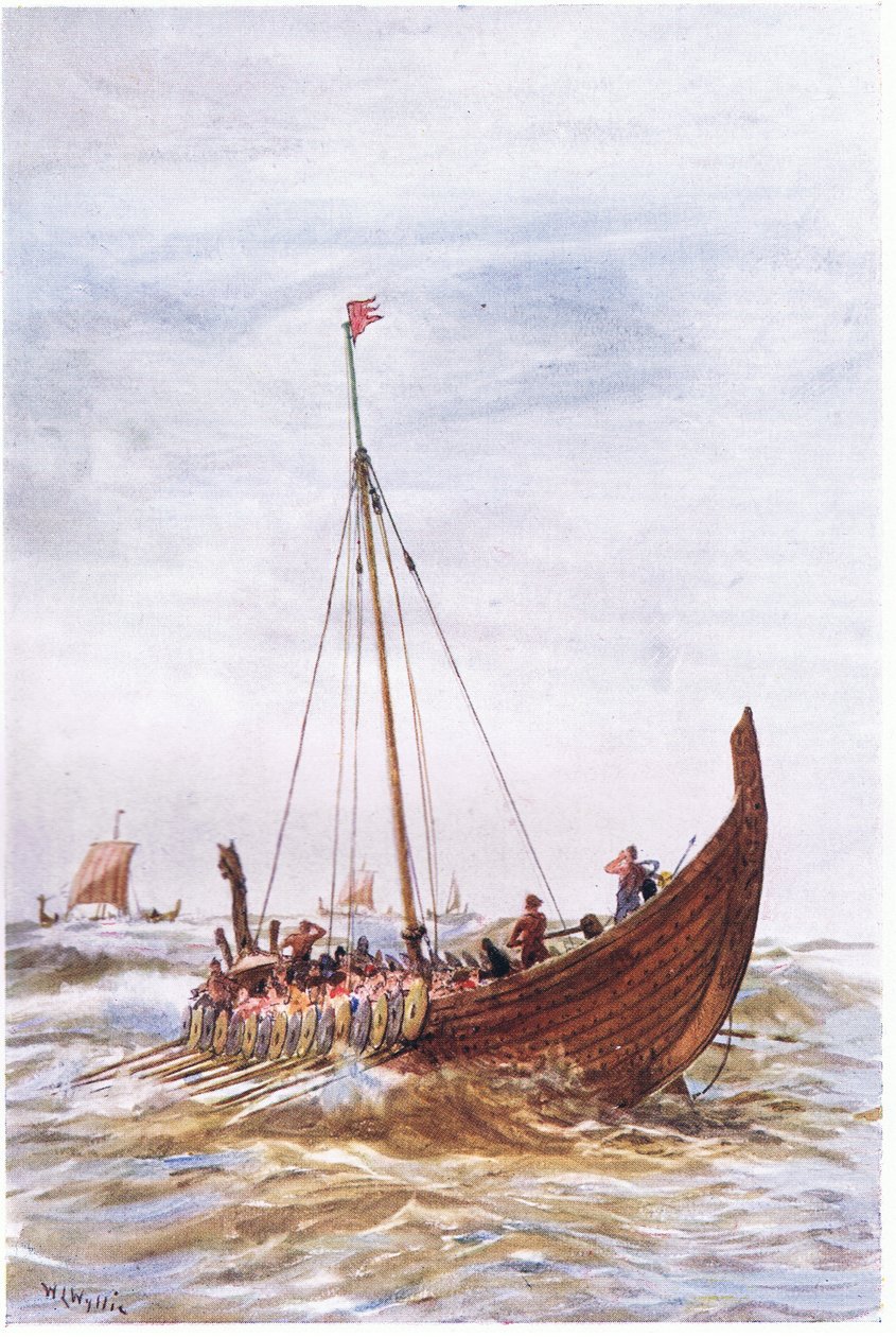 Válečná loď v době krále Alfreda, 1915 od William Lionel Wyllie
