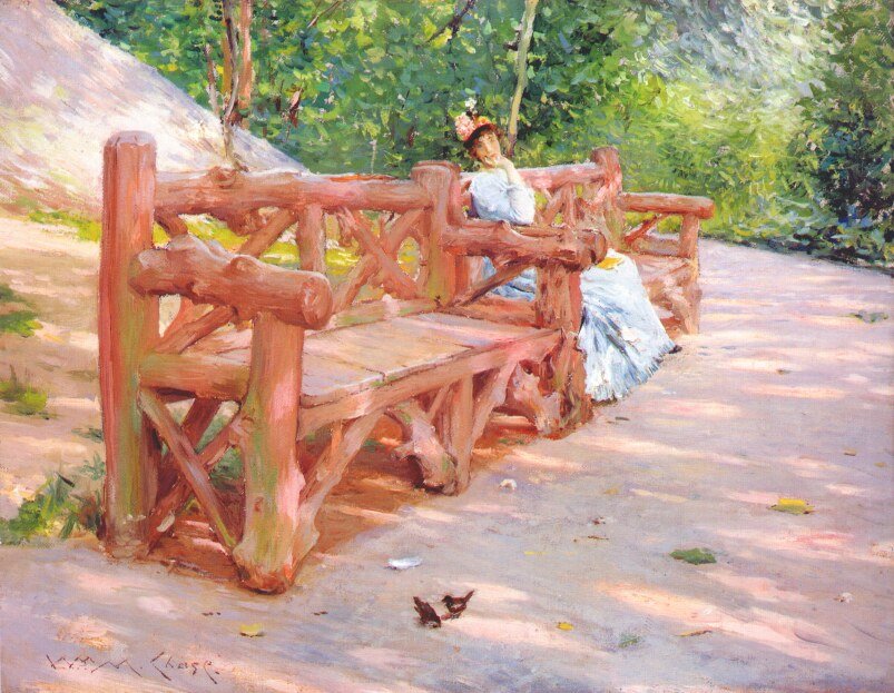 Park Bench Date od William Merritt Chase