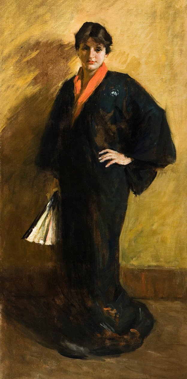 Modré kimono od William Merritt Chase
