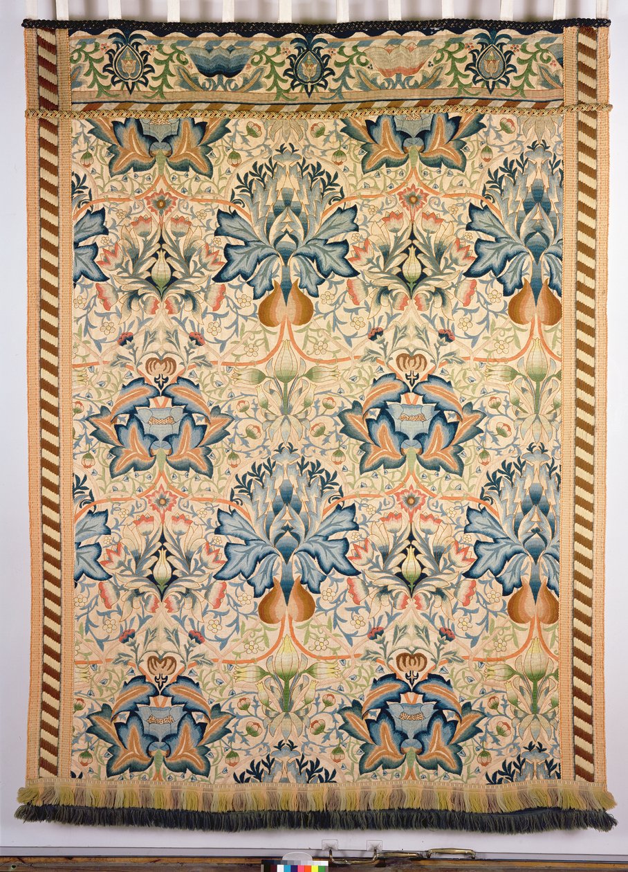 Artyčokový vyšívaný závěs, vytvořený paní Godmanovou, 1877 (vlny na plátně) od William Morris