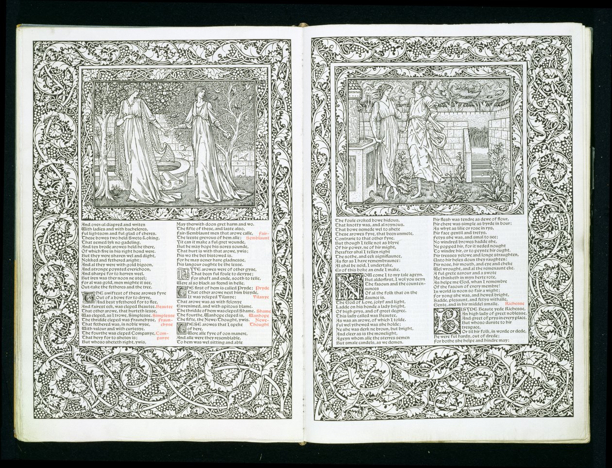 „Kelmscott Chaucer“, vydaný v roce 1896 nakladatelstvím Kelmscott Press od William Morris