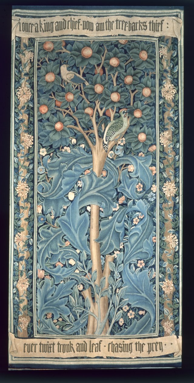 The Woodpecker Tapestry, navržený Williamem Morrisem (1834-96) 1885 (podrobnosti viz 87205) od William Morris