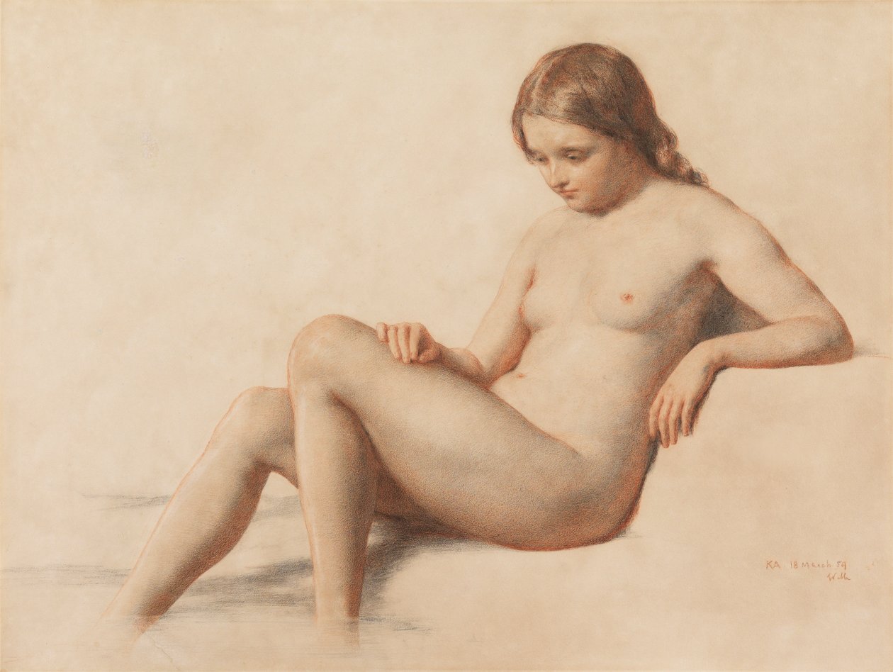 Studie aktu, 1859 od William Mulready