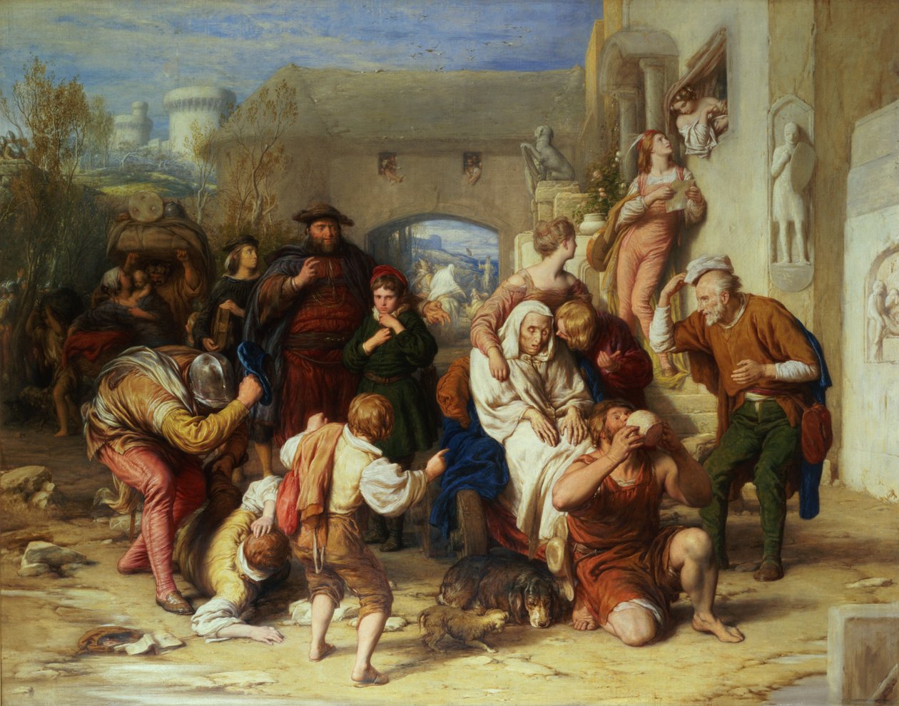 Sedm věků člověka, 1835-8 (olej) od William Mulready