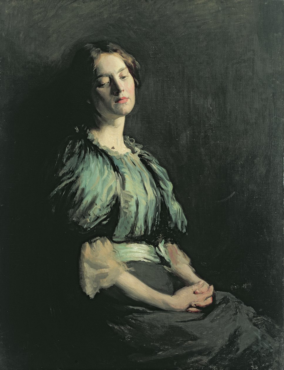 Portrét dívky v zelených šatech, 1899 od William Orpen
