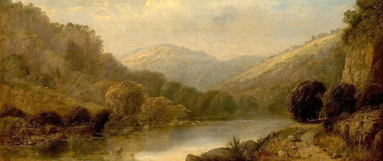 Spires of Dovedale, Derbyshire, 1843 od William Parrott
