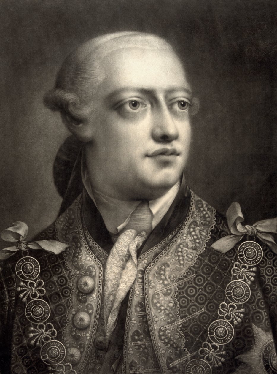 George III, po mezzotintě od Thomase Frye od William Pether