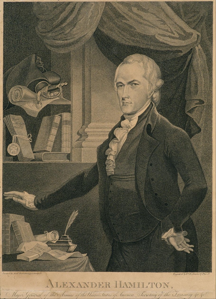 ALEXANDER HAMILTON, generálmajor armád Spojených států amerických. Tajemník Tr ... od William Rollinson