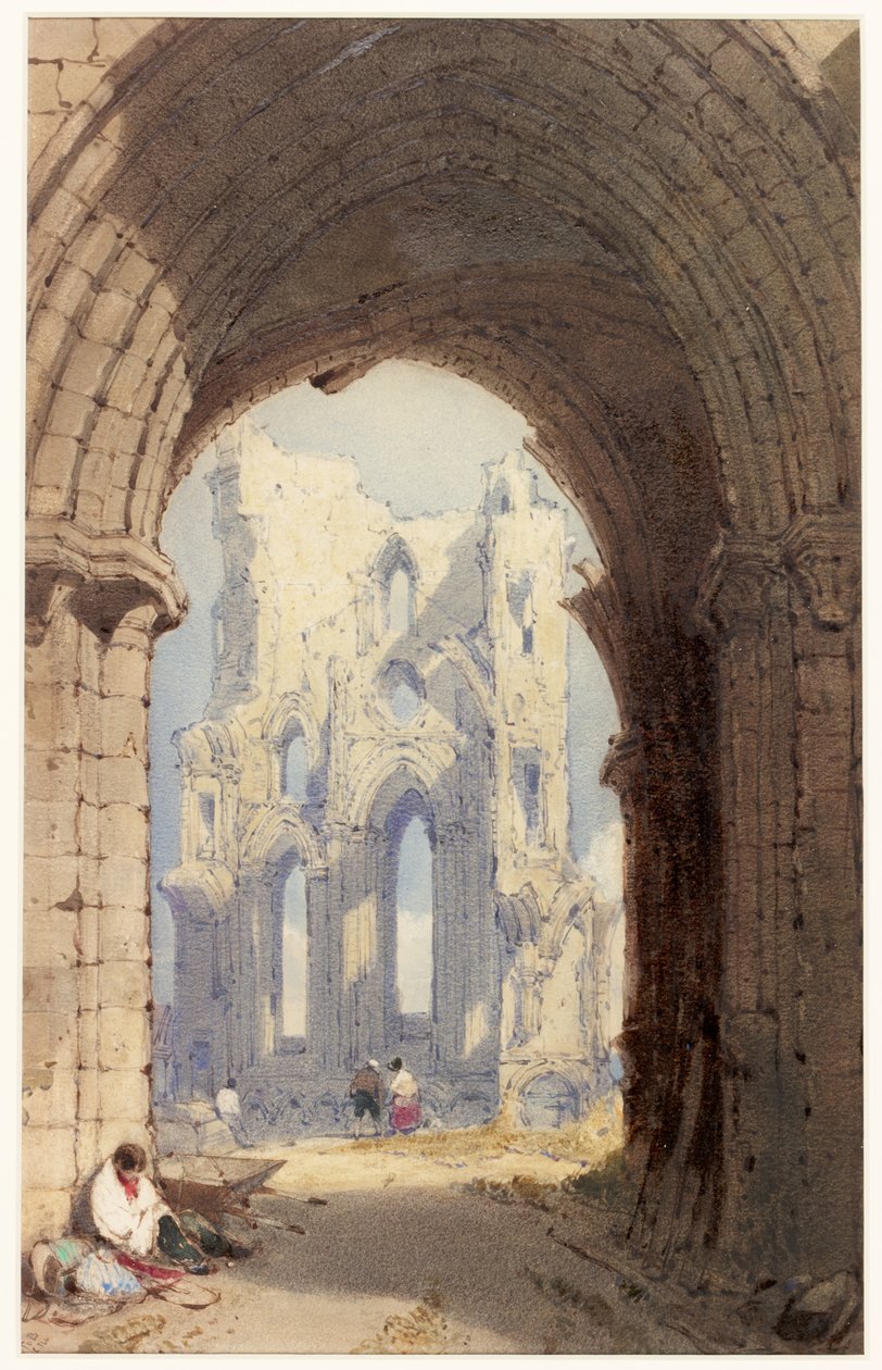 Tynemouth Priory (wc na papíře) od William Roxby Beverley