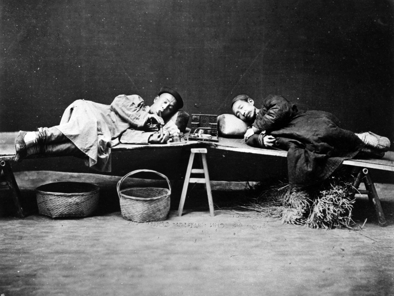 Kuřáci opia, cca 1875 od William Saunders